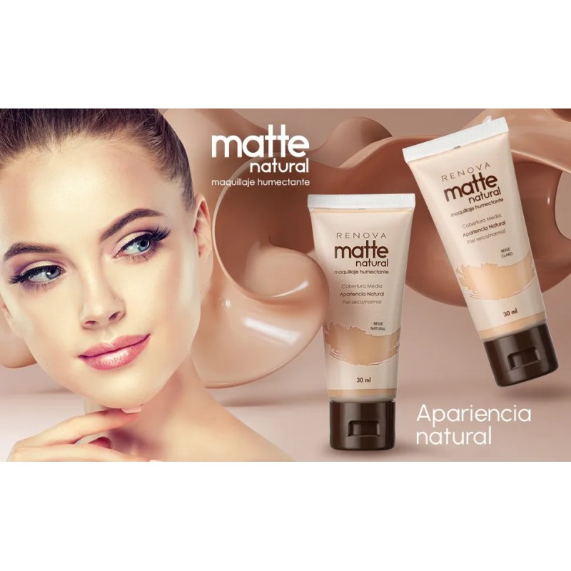 Base De Maquillaje Mate Acabado Natural Matte Natural Renova