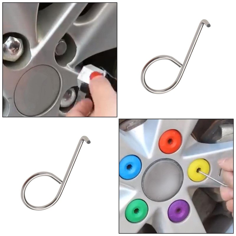 eMagTech 6Pcs Wheel Bolt Cap Cover Removers Tool Set Universal
