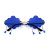 FEISEDY Cloud Rimless Sunglasses Women Funny Party Disco Retro Dripping