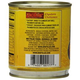 MW Polar Seafood, Boiled Whole Oyster, 8-Ounce (Pack of 12)