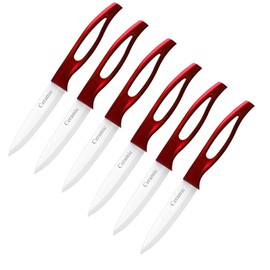 Cuchillo de cerámica para bistec, cuchillos superafilados, 6 piezas de utensilios de cocina