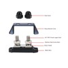 eMagTech 2pcs M10 Dual Stud Bus Bars 3/8" Power Distribution