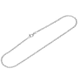 NKlaus Anklet 925 Sterling Silver 26 cm Double Anchor Chain Women's Anklet Foot Jewellery 12532, Sterling Silver, No gemstone