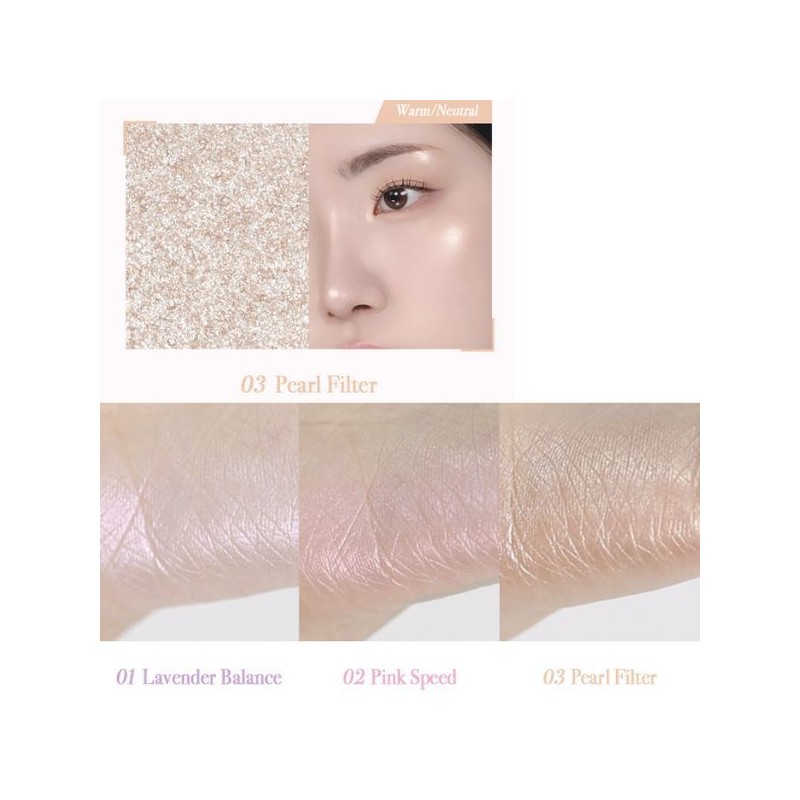 MERZY Capture Highlighter & Blusher Brush Set 2items, Color:01 Lavender