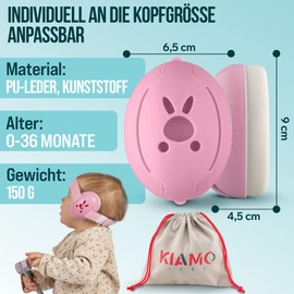KIAMO1407 Earmuffs Baby Hearing Protection [0-36 Months] - 25 dB Noise Protection Headphones - Adjustable Headband - Comfortable Earmuffs for Sleep, Travel & Concerts - Protection for Sensitive Baby