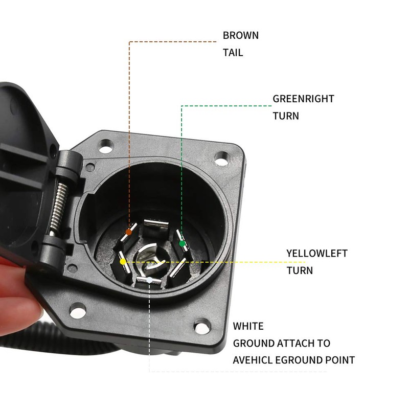 Anxingo 56038366AB Trailer Wiring Adapter Connector, Replacement for Chrysler Replacement