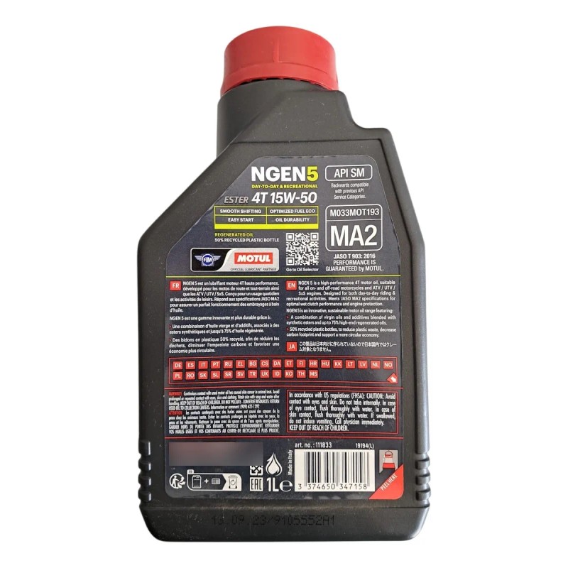 Aceite Motul Ngen5 Semisintetico 4 Tiempos