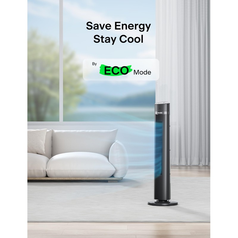 PELONIS 40 inch Bladeless Tower Fan for Bedroom, Standing Fan