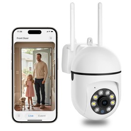 pebogry 2K Indoor Pan/Tilt Smart Security Camera WiFi, 1080P HD Dog-Camera for Home Security,2.4GHz with Night Vision,Two-Way Talk,Motion Detection for Baby and Pet Monitor, Cloud & SD Card Storage