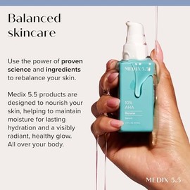 Medix 5.5- Gel exfoliante para el cuidado de la piel sin enjuague MEDIX 10% Glycolic Acid + Lactic Acid | Exfoliante corporal AHA