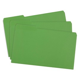Blue Summit Supplies Green Legal File Folders, 1/3 Cut Tab, Legal Size, Great for Organizing and Easy File Storage, 100 Per Box