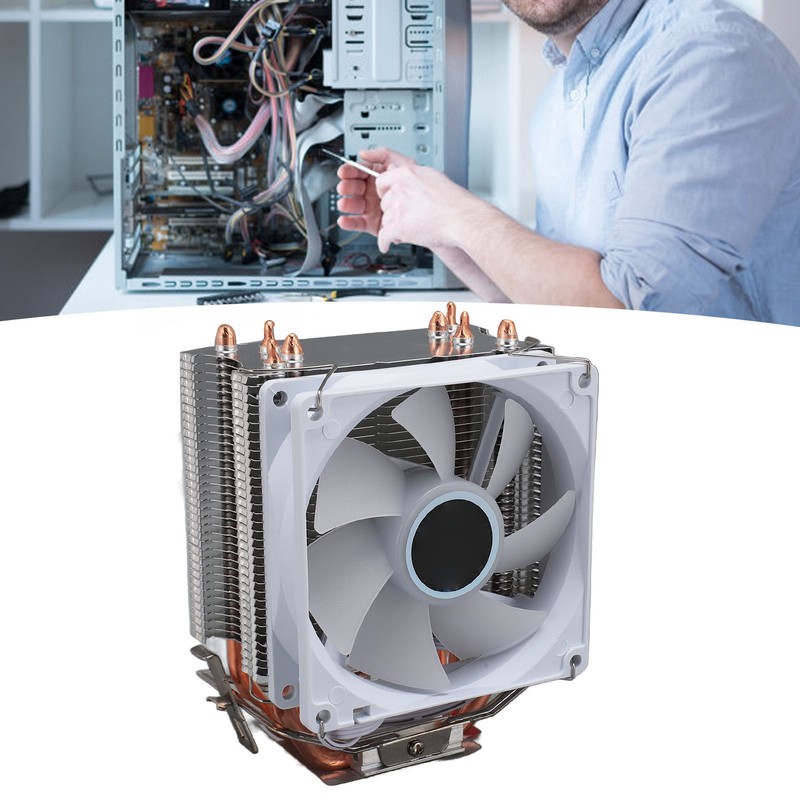 CPU Air Cooler 3.5in 4 Heat Pipes 3pin 12VDC 48CFM