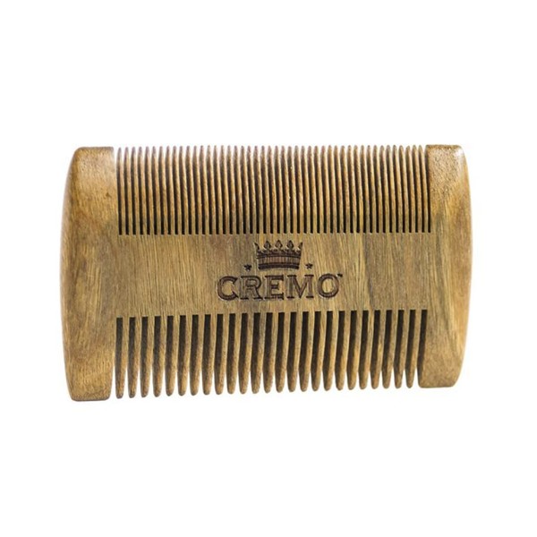 CREMO - Premium Beard Comb For Men | 100% Natural Wood With Woody Fragrance