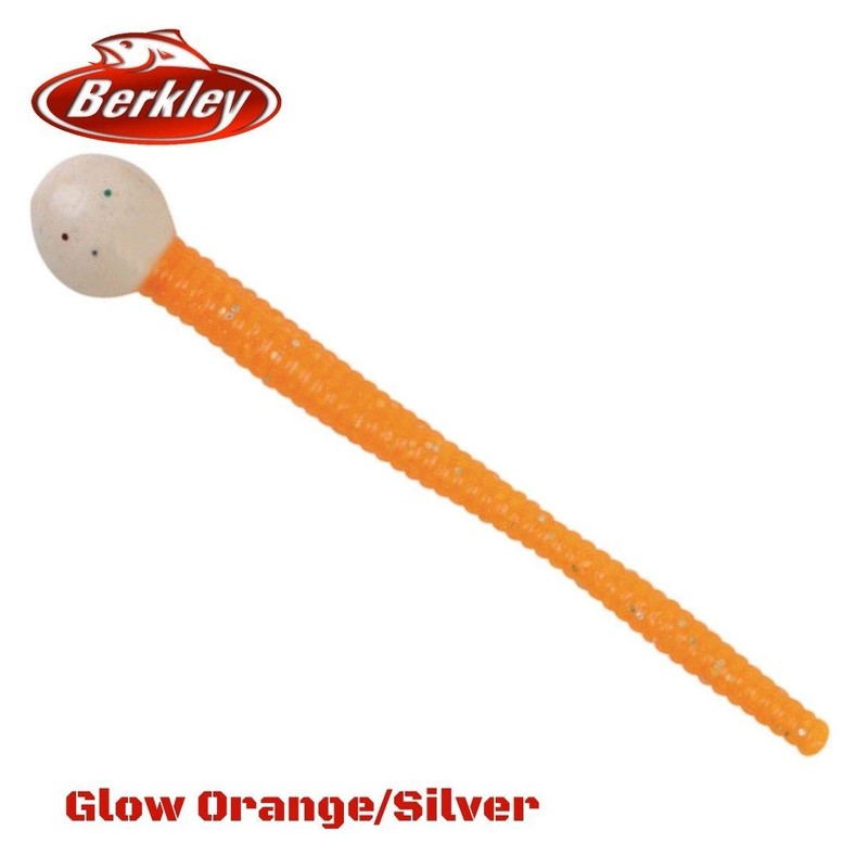 PowerBait Floating Mice Tails Glow/Orange Silver 3in | 8cm
