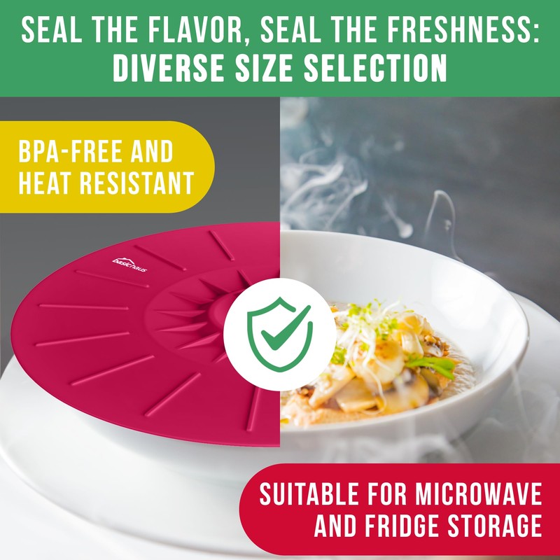 Silicone Lids for Food Storage - 5 Pack - 5