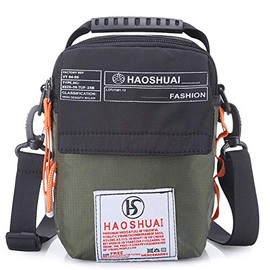 JAKAGO Women/Men Shoulder Bag Small Handbag Waterproof Waist bag Cellphone Pouch with Shoulder Strap for Sports Hiking Camping Outdoor Climbing Travel (Green,S)