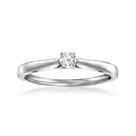 Ross-Simons 0.10 Carat Lab-Grown Diamond Solitaire Ring in Sterling Silver. Size 6