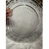 Princess House Fantasia Crystal Dinner Plate Frosted Center 10" 11