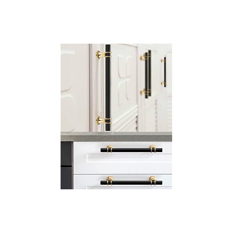 Susenya Kitchen Drawer Pulls,6-Pack Handle Pulls for Cabinets 3.8" Hole