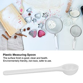 Paquete de 1 Gramo de 100 Mini Cucharas Medidoras Blancas Cucharas Medidoras de Plástico para Fertilización de Jardín Cocina Cocinar Hornear