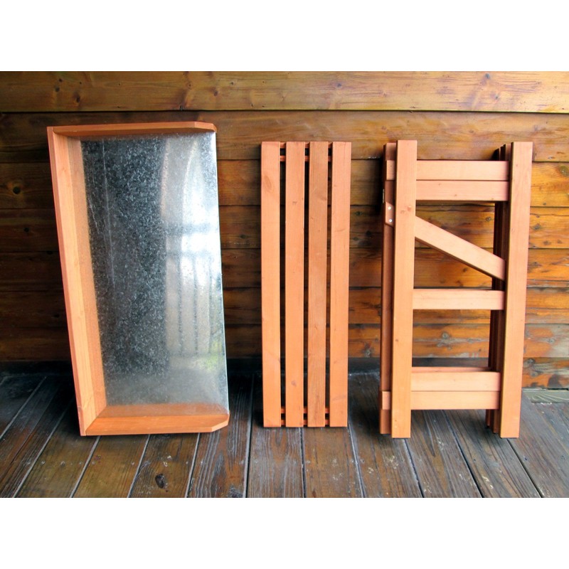 Merry Garden Folding Utility Table & Potting Bench, Natural Stained