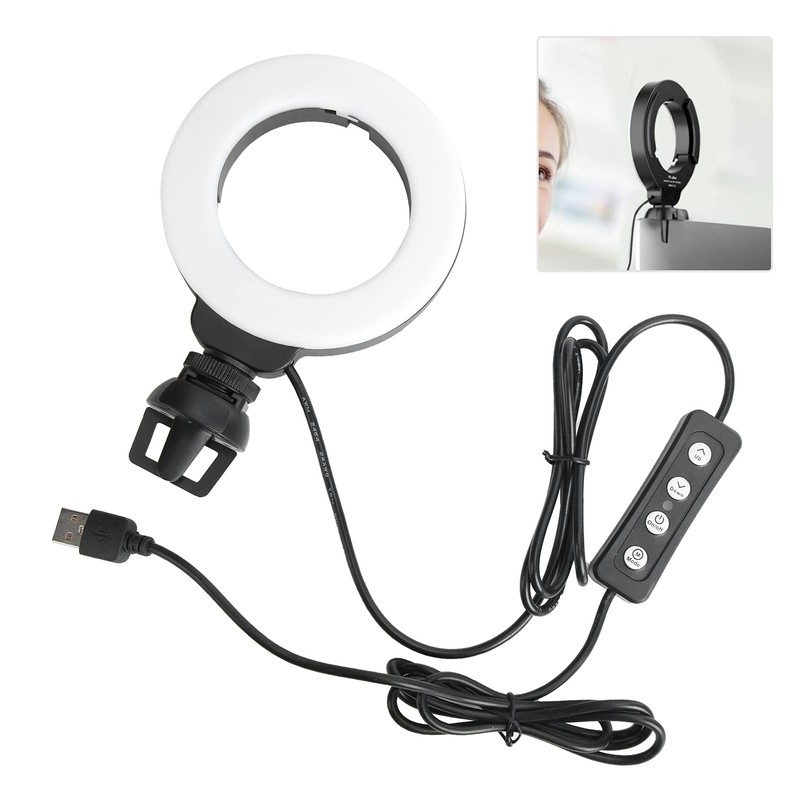 LED Dimmable Ring Light, Ring Light Black 4 Inch Brightness