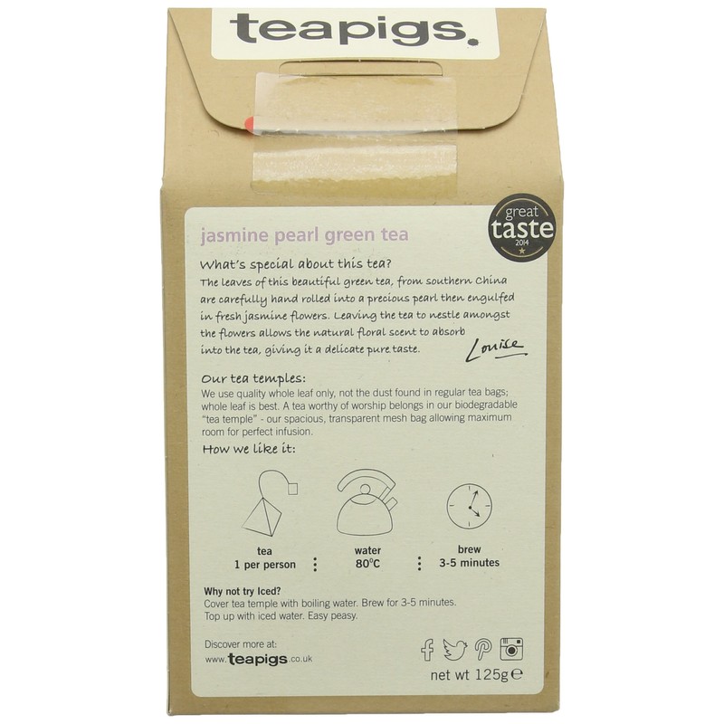 Teapigs Jasmine Pearls Tea Bags Made With Whole Leaves(1 Pack