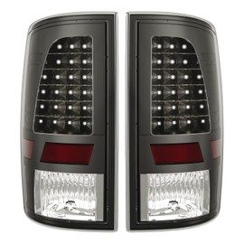 HECASA Tail Lights Lamp LED Compatible with 2009-2018 Dodge RAM 1500 2500 3500 Replacement for CH2819124 Smoked Lens Taillights Rear Brake Pair