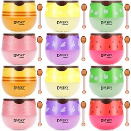 DMSKY Bálsamo labial de abeja Honey Pot 12 unidades, mascarilla hidratante para labios durante la noche, máscara hidratante para dormir, prevención seca y agrietada, reduce las líneas de los labios