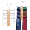 ZEDODIER 2 Pack Wooden Tie Rack, Tie Hanger for Men