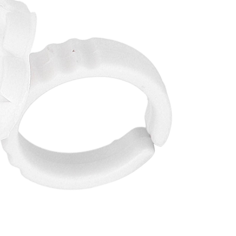 Flower Glue Rings V Shape PP Eyelash Glue Holder for