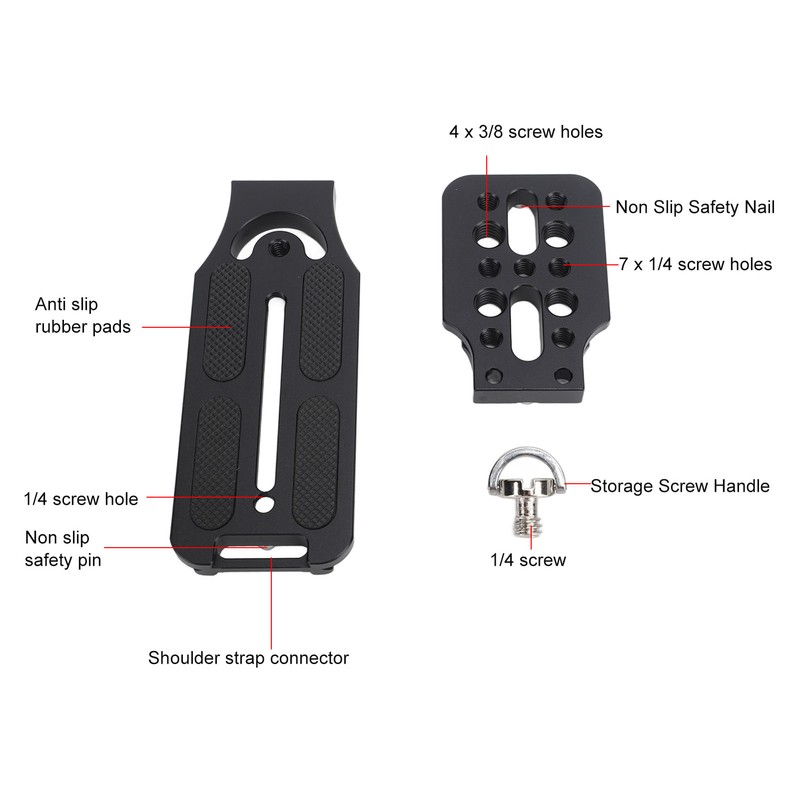 DSLR Camera L Bracket Quick Release Plate Vertical Tripod Quick