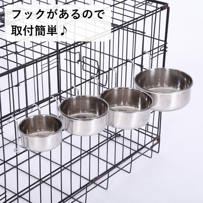 COZENTA Pet Bowl, Hanging Stainless Steel, Birdcage, Cage, Mounting, Bait,