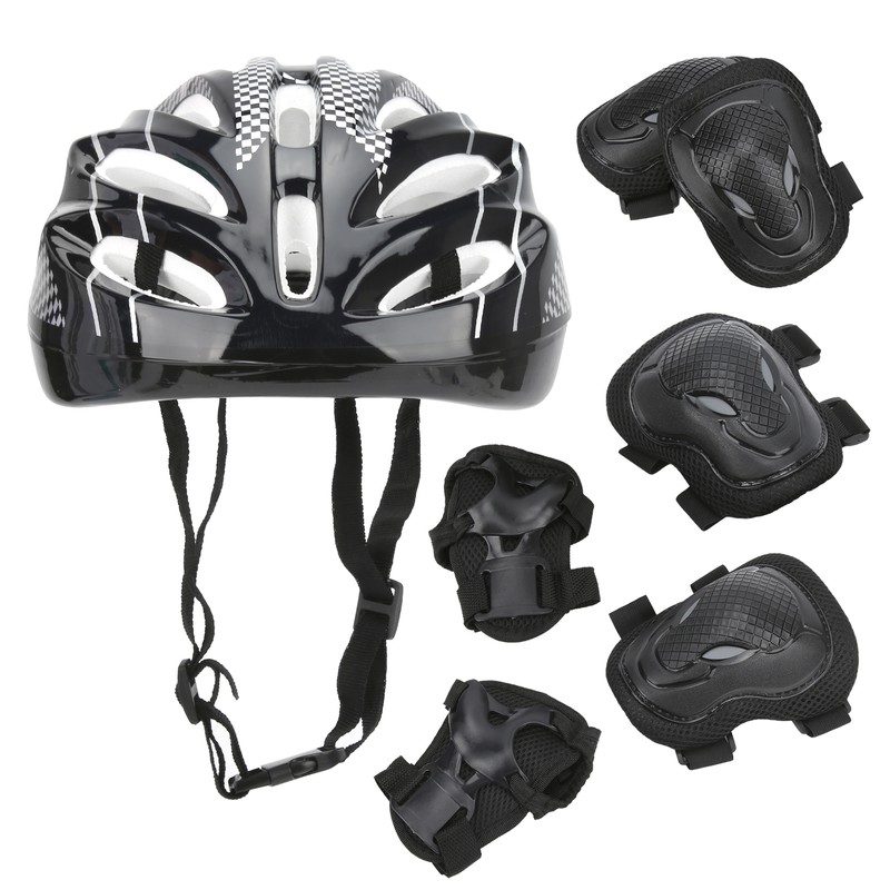 7pcs Adults Roller Skating Protect Gear Set Knee Pads Elbow