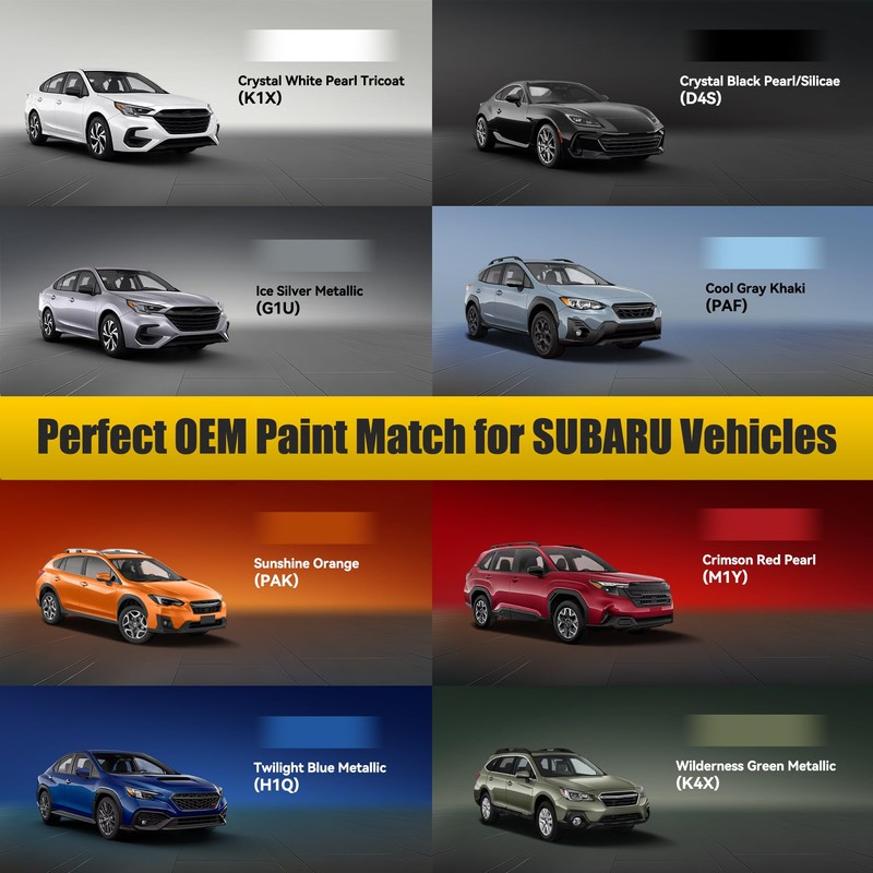 Crystal White Pearl Tricoat(K1X) Touch Up Paint Compatible with SUBARU,
