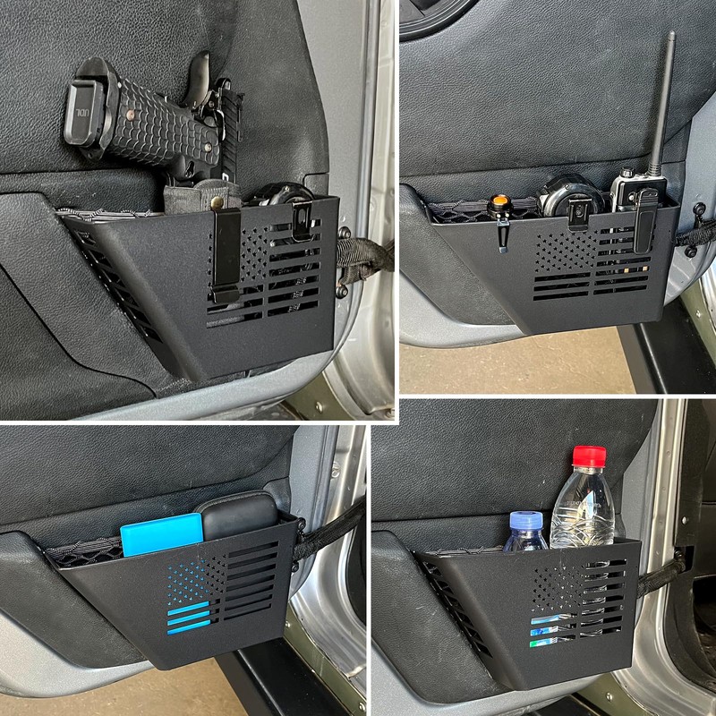 DXGTOZA Metal Front & Rear Door Storage Pockets - 4PCS