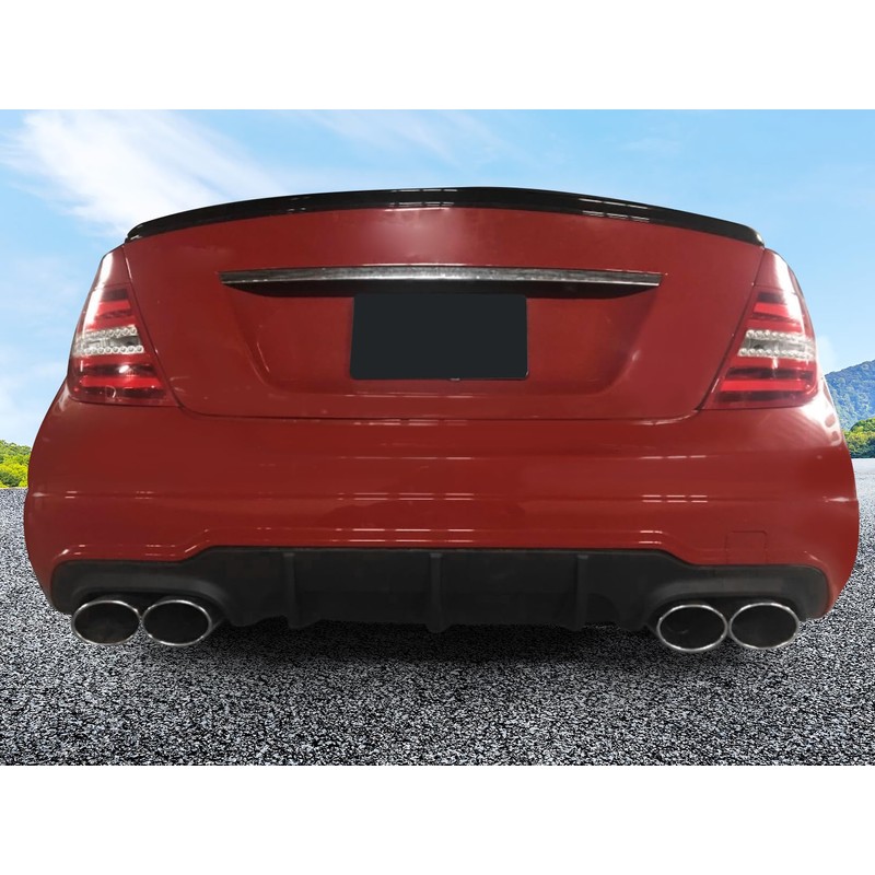 Rear Diffuser Compatible with 2012-2014 Mercedes W204, C-Class AMG Style
