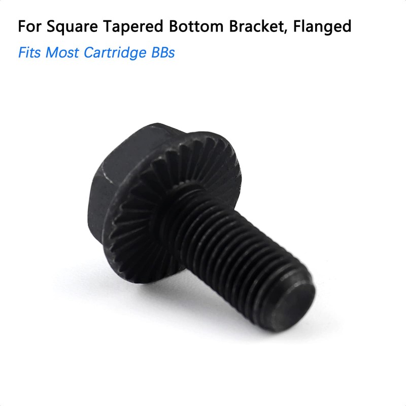 VANICE M8 x 18mm Bicycle Bottom Bracket Flanged Axle Bolt,