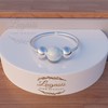 Silver Helix Hoop - Tiny 3mm White Opal Handmade 925