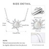 PARYFO Tiny Sun White Opal Necklace 925 Sterling Silver Created