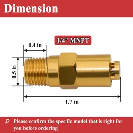 7101359 Thermal Relief Valve for Gas Powered Pressure Washer Pumps, 1/4 Inch NPT