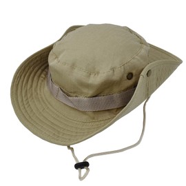Taeku Boonie Hat Breathable Sun Hat Protection Fishing Hat Outdoor Wide Brim Safari Hat Bucket Cap for Hiking Camping Traveling Fishing (Khaki)