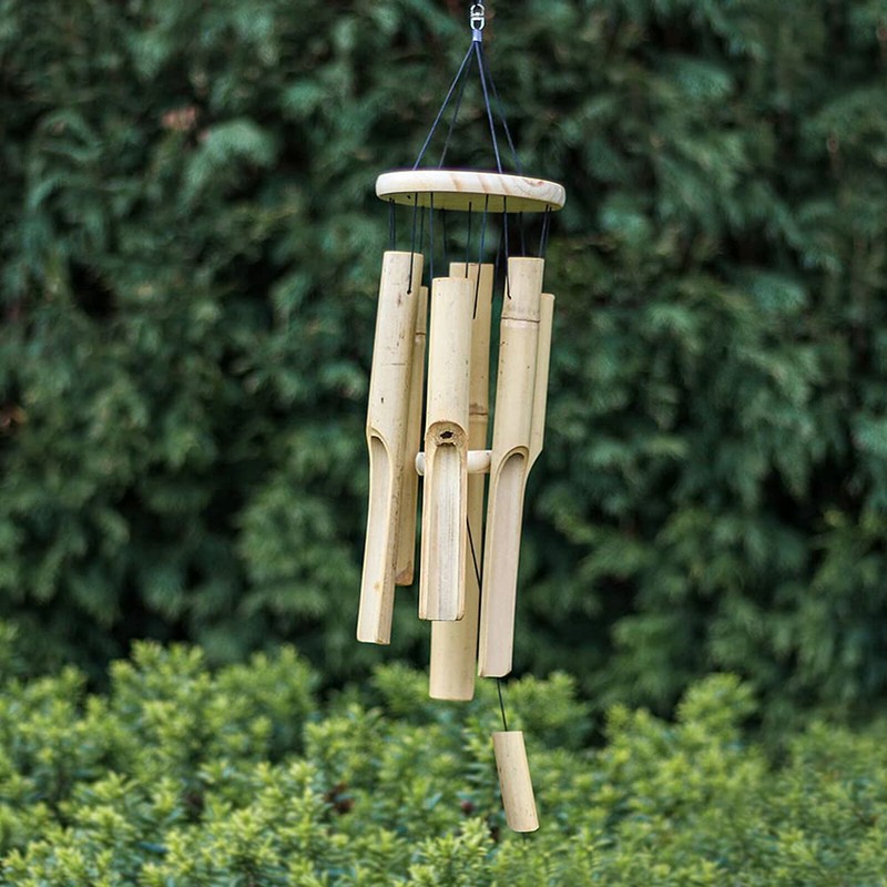 Wind Chime Bamboo Outdoor Large Indoor Outdoor Wood Bamboo Tubes