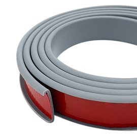 Tintvent U Shape Edge Banding, Fit 1 inch Edge, Plywood Edge Protector, Self-Adhesive Edge Trim for Veneer, Furniture, Cabinets, Countertop, Shelves, Table, Marble; Gray, 20Ft