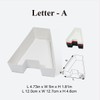 Geoto 4-Letter Shaped White/Pink/Red/Navy Blue XMAS Luxury Creative Design Cardboard