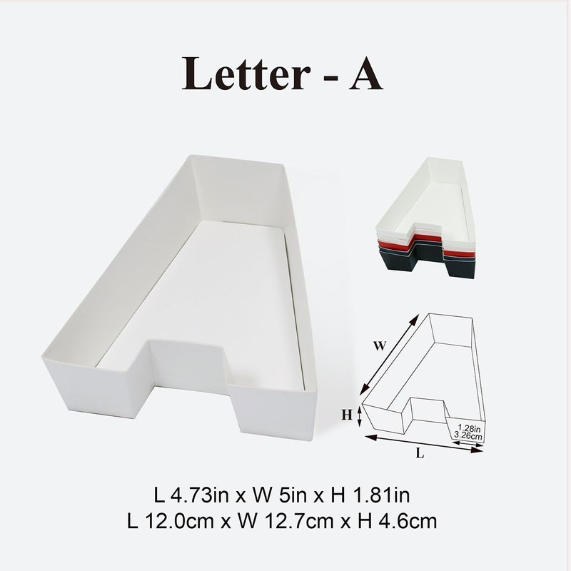 Geoto 4-Letter Shaped White/Pink/Red/Navy Blue XMAS Luxury Creative Design Cardboard