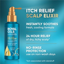 Head & Shoulders Royal Oils Scalp Elixir Treatment, Formulated with Cooling Menthol and Peppermint Oil for Instant Scalp Soothe and Hydration, 4.2 fl oz