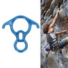 Descender Gear Aluminium Alloy 40KN Pulling Force Ox Horn Shaped