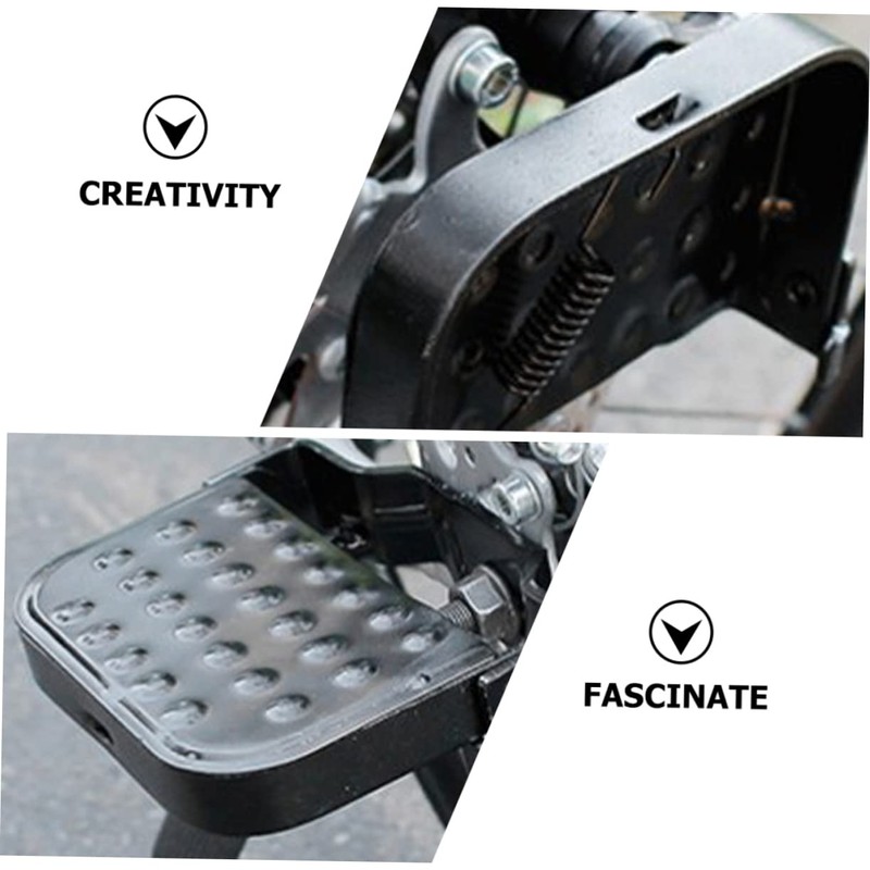 Zerodeko 2Pcs Foldable Backseat Bike Pedals Durable Cycling Rear Wheel