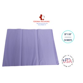 Soft Lavender Tissue Paper Squares, Bulk 24 Sheets, Premium Gift Wrap and Art Supplies for Birthdays, Holidays, or Presents by Feronia packaging, Large 20 Inch x 30 Inch